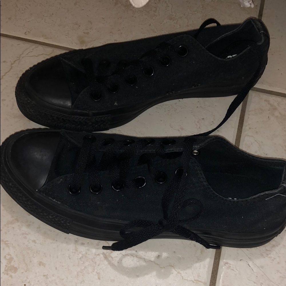 Worn Once All Black Converse
